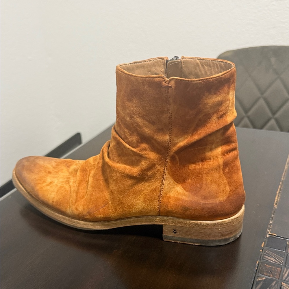 John Varvatos Burnt Orange Suede Boots
